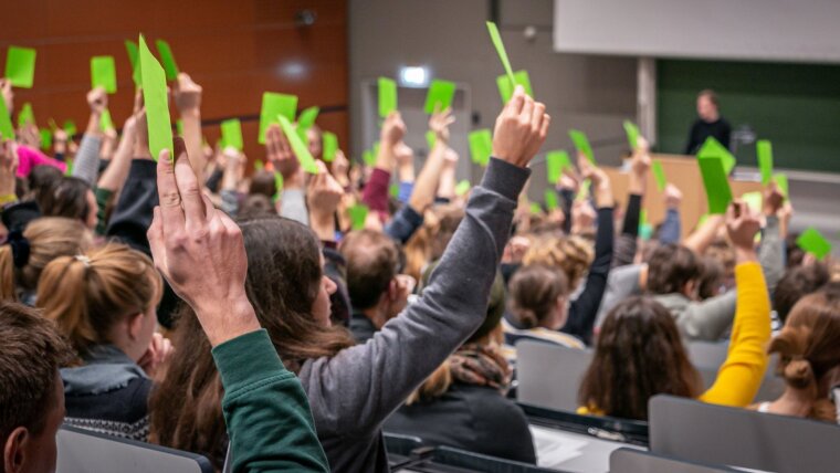 Abstimmung von Studierenden der Universität Jena im Rahmen der „Public Climate School“.