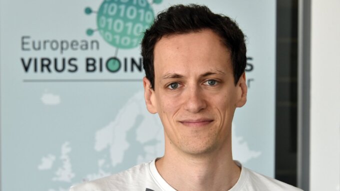 Sebastian Krautwurst is a doctoral researcher who is sequencing RNA from COVID-19 patient samples.
