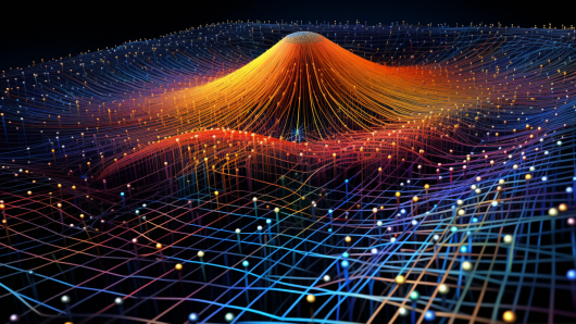 Darstellung eines künstlichen neuronalen Netzes unter Verwendung eines generativen KI-Tools.